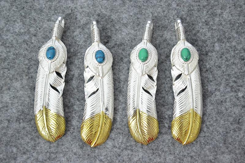 Изображение товара: Серебряный кулон в виде пера, для ожерелья мужские трендовые аксессуары стерлингового серебра кулон