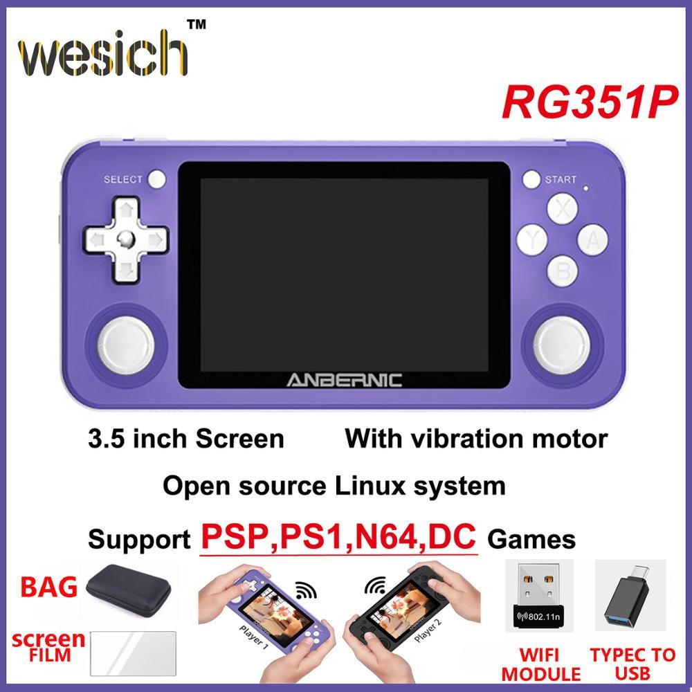 Изображение товара: WESICH RG351P Ретро ручной PS1 Видео игровой консоли 64 бит с открытым исходным кодом Linux system IPS экран 3D джойстик RK3326 подарок