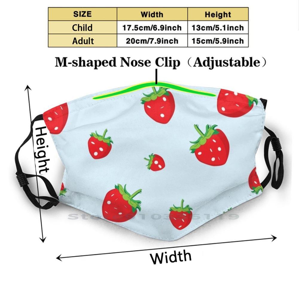 Изображение товара: Клубничные поля навсегда печати многоразовые Pm2.5 фильтр DIY рот маска дети Marija11 клубника поля навсегда клубника 60S