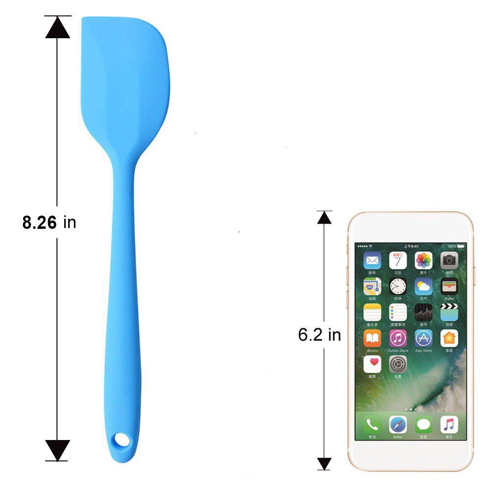 Изображение товара: Силиконовые лопатки с антипригарным покрытием, гибкая резиновая лопатка для торта, крема, масла, нагрев устойчивый скребок, ложка для выпечки, инструмент для смешивания кулинарии