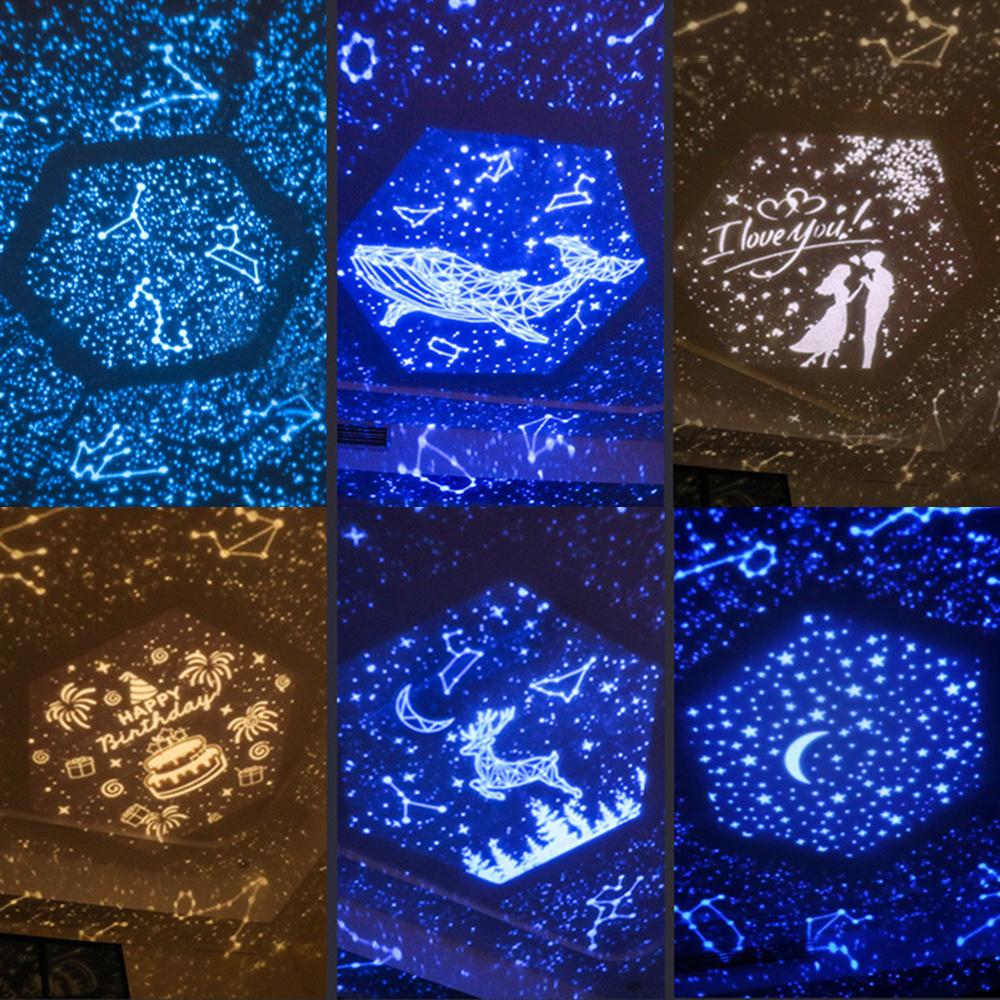 Изображение товара: Ночник, светодиодный проектор звездной Галактики, вращающаяся лампа для проекции астрономического неба, домашний планетарий, подарок на день рождения