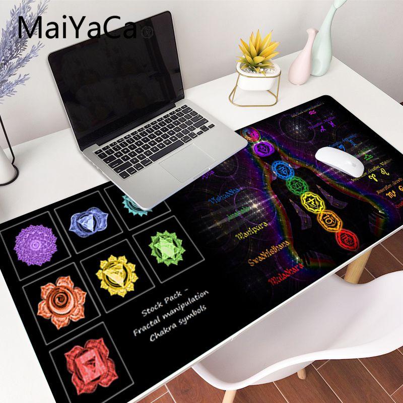 Изображение товара: Резиновый коврик для мыши MaiYaCa с символами йоги, игровой коврик для мыши XXL, Аниме Коврик для ноутбука, настольного компьютера, игровой коврик для lol/world of warcraft