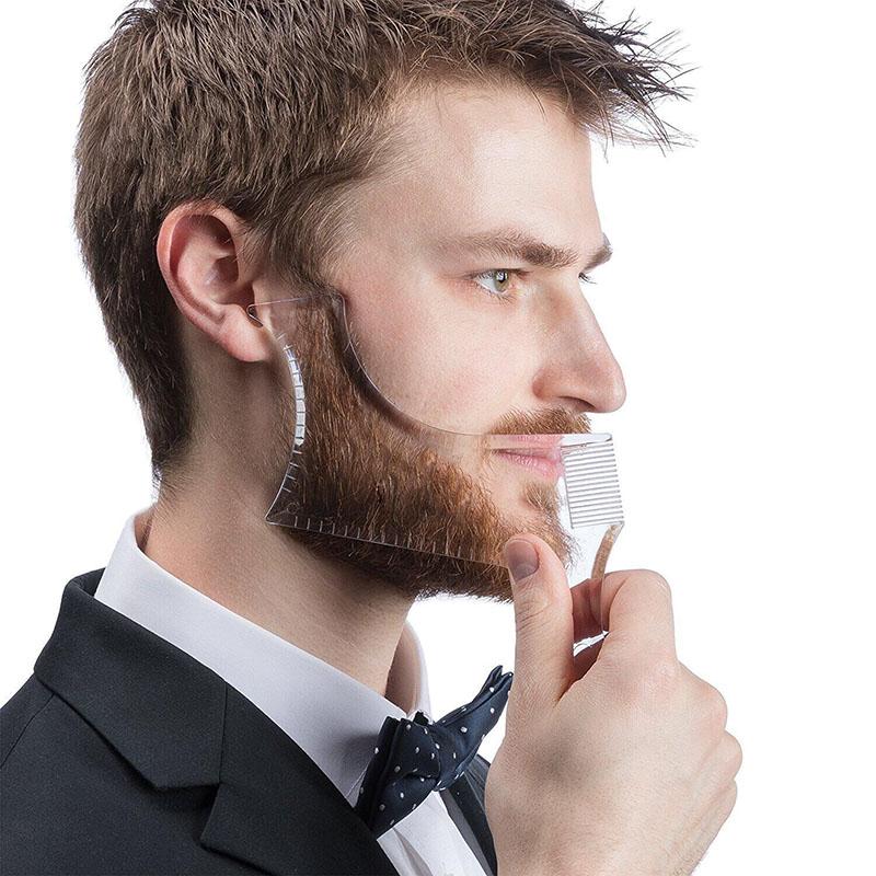 Изображение товара: Мужская форма для бороды, шаблон для укладки, расческа, прозрачные мужские бороды, расчески, красота, инструмент для волос, борода, отделка, шаблоны