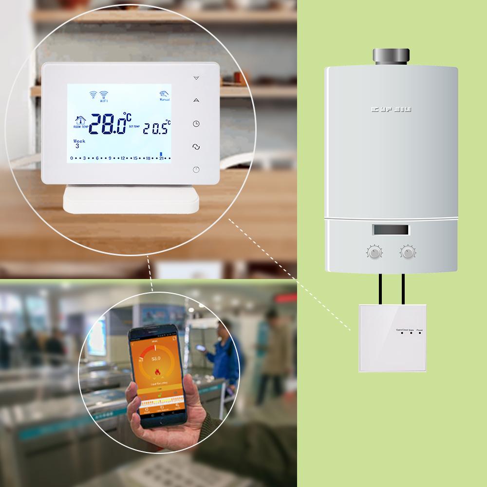 Изображение товара: Беспроводной Wi-Fi термостат Beok BOT306RF для газового котла, умный термостат, контроллер температуры с поддержкой Google Home Alexa