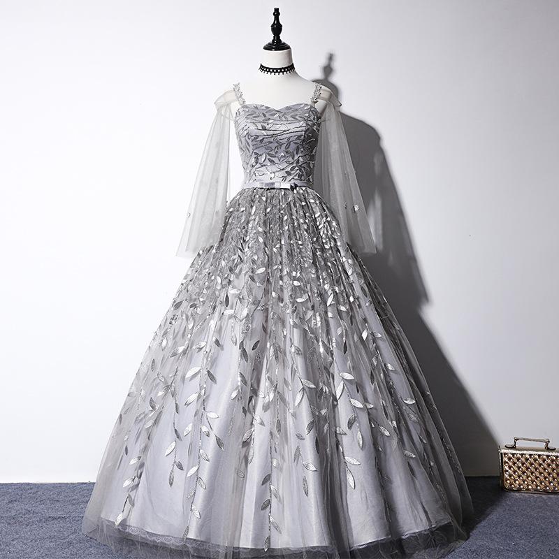 Изображение товара: Классическое бальное платье Quinceanera с вышивкой, винтажное платье на бретелях-спагетти с накидкой для выпускного вечера