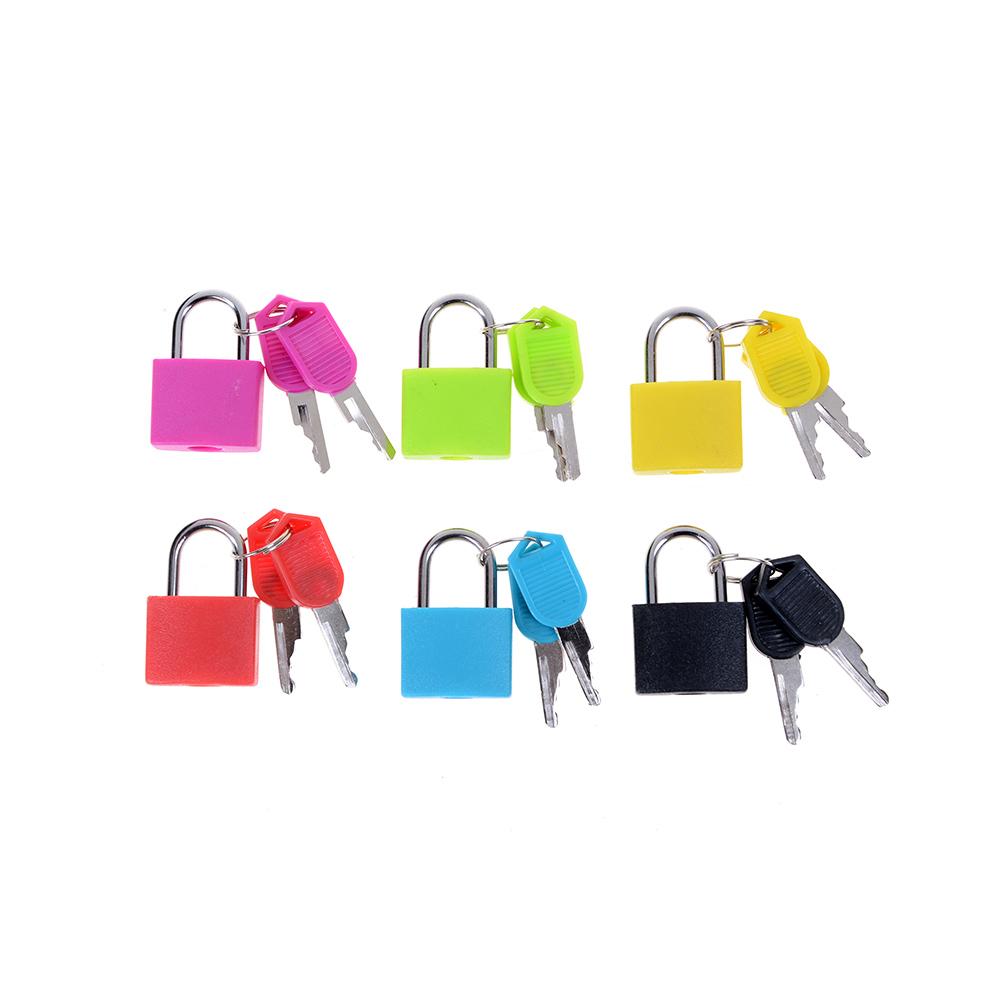 Изображение товара: Новый 6 цветов маленький мини Сильный стальной замок для путешествий маленький чемодан замок с 2 ключами для путешествий аксессуары