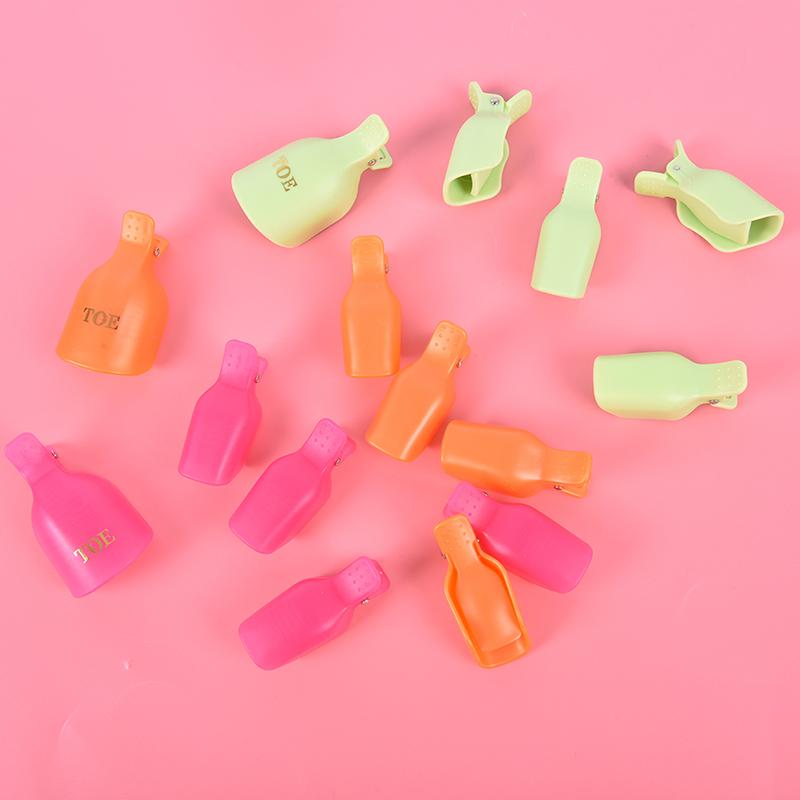 Изображение товара: 5 шт./компл. инструменты для дизайна ногтей, Пластиковый гель для снятия лака, колпачки для педикюра, замачиваемый зажим для ногтей, женские аксессуары для красоты
