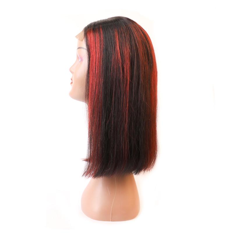Изображение товара: Парики из натуральных волос Haever 4x4, прямые парики из натуральных волос для черных женщин, 150% плотность, короткие бразильские волосы