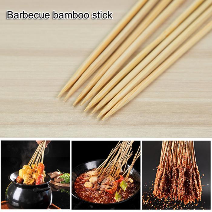 Изображение товара: Sturdy Bamboo Skewer Sticks BBQ Fruit Shish Kebab Natural Wood 25cm Sticks Barbecue Stick