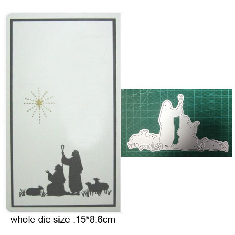 Изображение товара: Металлические штампы для вырезания форма для религиозных мотивов Рождества рождества декор для скрапбукинга бумаги ремесла ножа форма лезвие Дырокол трафареты штампы