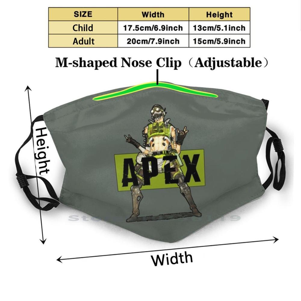 Изображение товара: Многоразовая маска для лица Apex с фильтрами для детей видеоигры Apex Legends Playstation Xbox Pc Fps шутер для первого лица