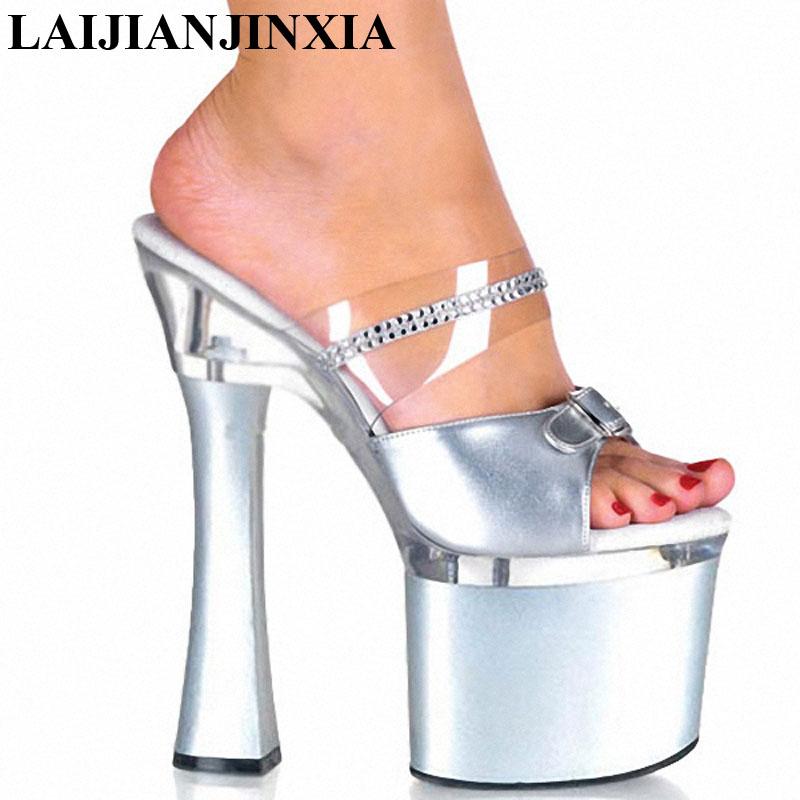 Изображение товара: Новинка, туфли на высоком каблуке 18 см, клубная ночная обувь, сексуальная обувь для танцев на шесте, женская обувь на платформе, танцевальная обувь
