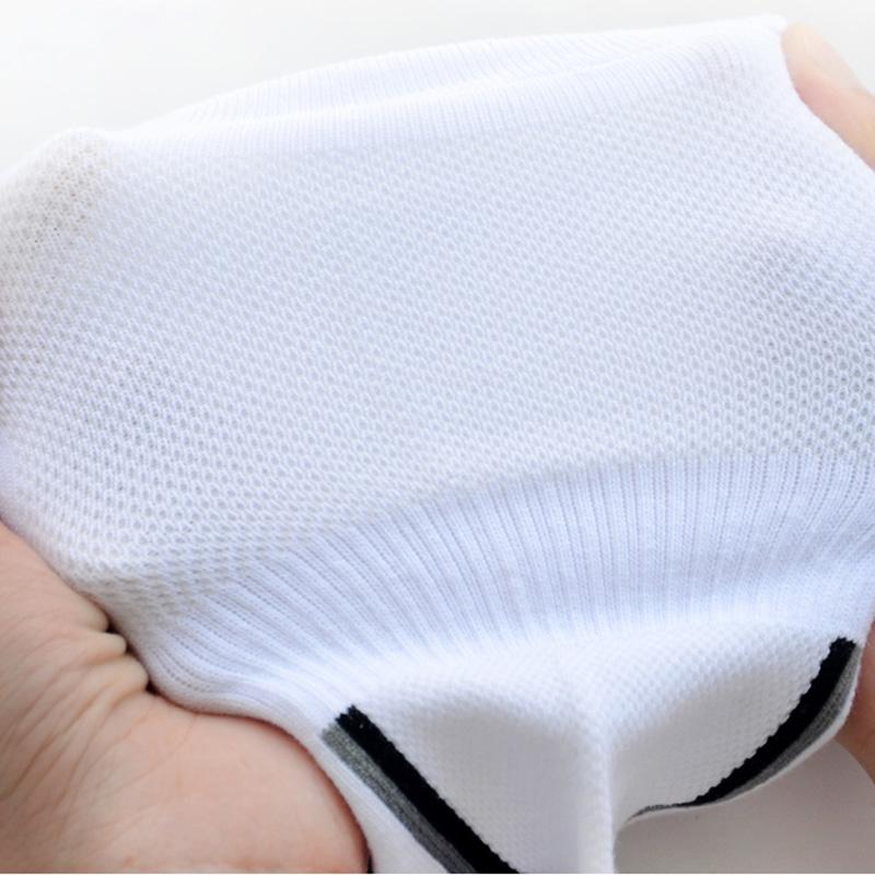Изображение товара: Носки мужские хлопковые, дышащие, для баскетбола, впитывают пот, белые, 5 пар в упаковке