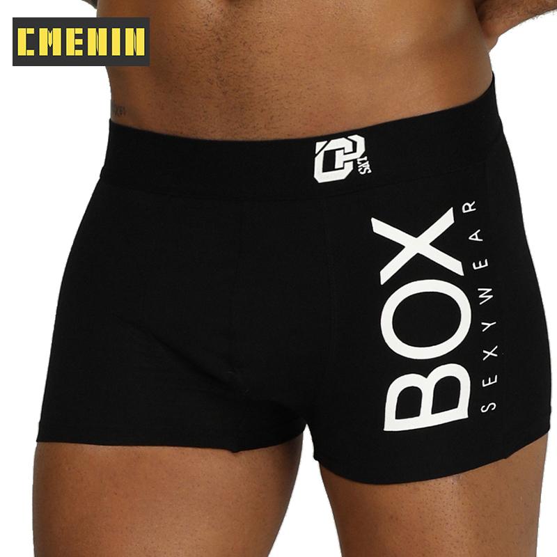Изображение товара: Мужские трусы-боксеры CMENIN, черные мягкие шорты с объемным мешочком, сексуальное нижнее белье для мужчин OR212, 2019