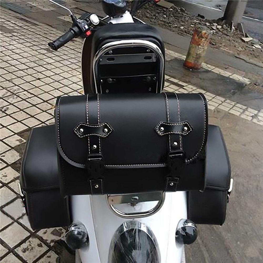 Изображение товара: Универсальные мотоциклетные Сумки на седло, кожаная Боковая Сумка для хранения инструментов, сумка для багажа для Harley Davidson Cafe Racer