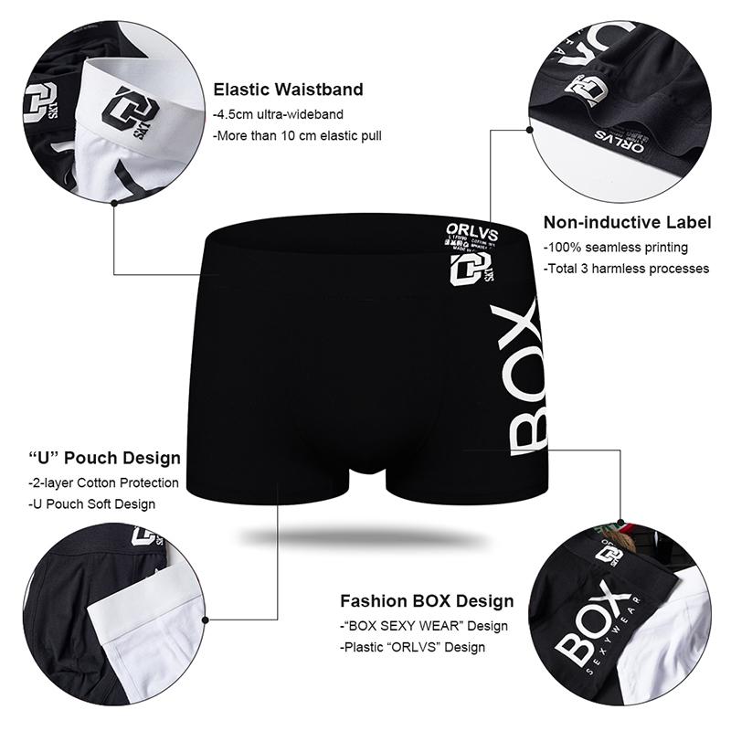 Изображение товара: Мужские трусы-боксеры CMENIN, черные мягкие шорты с объемным мешочком, сексуальное нижнее белье для мужчин OR212, 2019