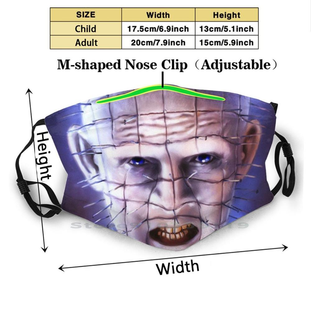 Изображение товара: Hellraiser - Pinhead многоразовая маска с принтом Pm2.5 фильтр маска для лица дети ужас страшный убийца кровь террор Ретро Винтаж