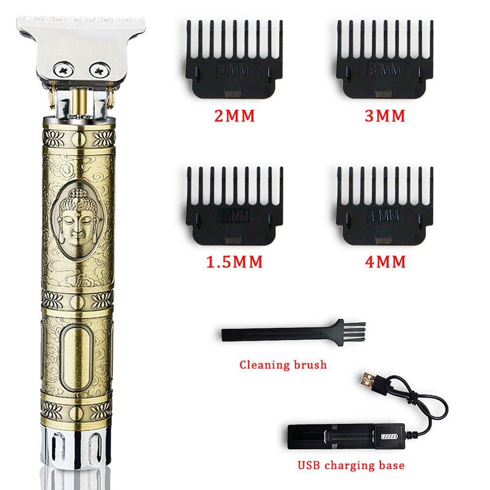 Изображение товара: USB аккумуляторная головка для стрижки волос электрический триммер для волос Беспроводная Бритва триммер 0 мм для мужчин Парикмахерская Машинка для стрижки волос