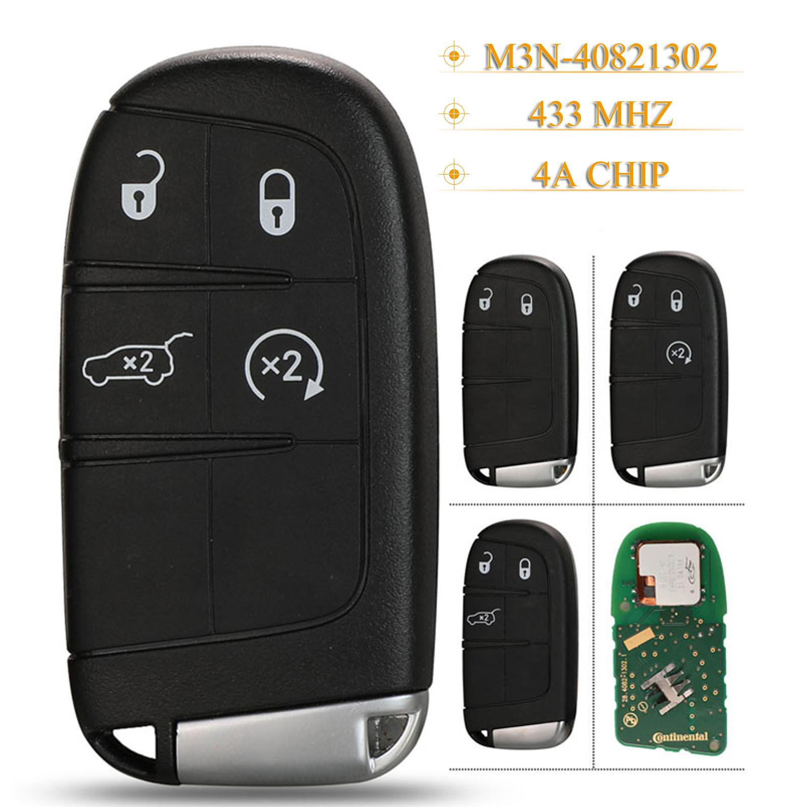Изображение товара: Kutery 2/3/4 кнопки умный дистанционный ключ-брелок от машины 433 МГц 4A чип для Jeep Renegade компас M3N-40821302