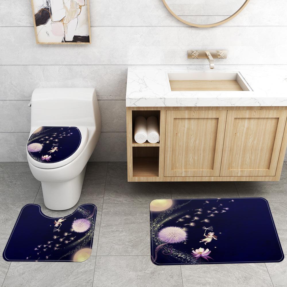 Изображение товара: Набор ковриков для ванной, водонепроницаемые, Нескользящие, из микрофибры