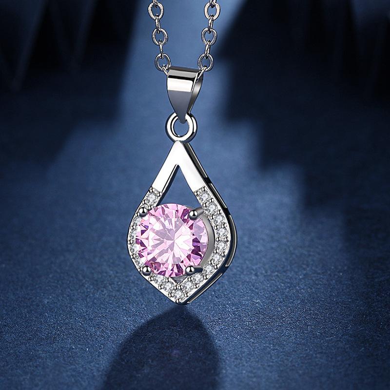 Изображение товара: Женское Ожерелье с сапфировым камнем, серебро 925 пробы