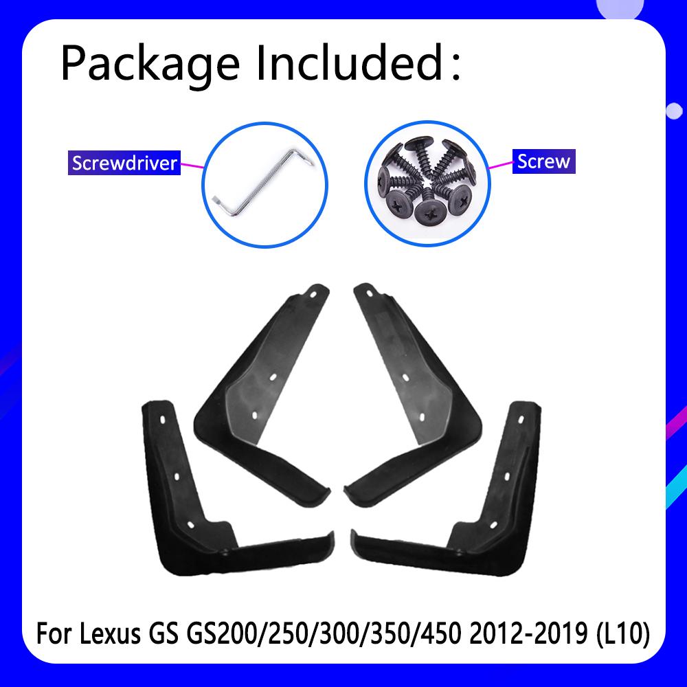 Изображение товара: Брызговики для Lexus GS GS200 GS250 GS300 GS350 GS450 L10 2012 ~ 2019 2014, автомобильные аксессуары, брызговик, брызговик, автозапчасти