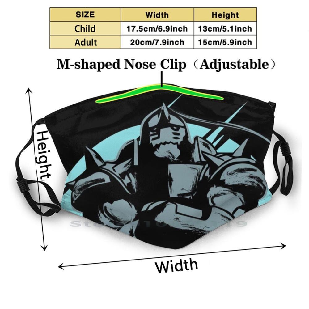 Изображение товара: Цельнометаллический дизайн алхимика Пылезащитный фильтр моющаяся маска для лица полностью металлический Алхимик братство алхимик