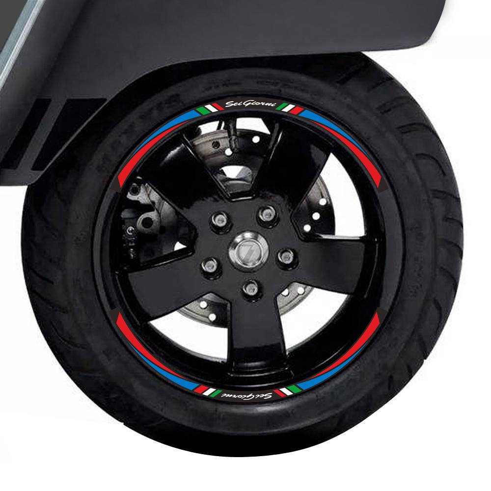 Изображение товара: Комплект светоотражающих наклеек на колесах 12 дюймов, чехол для Vespa Sei days GTS 300 300ie Touring Rim
