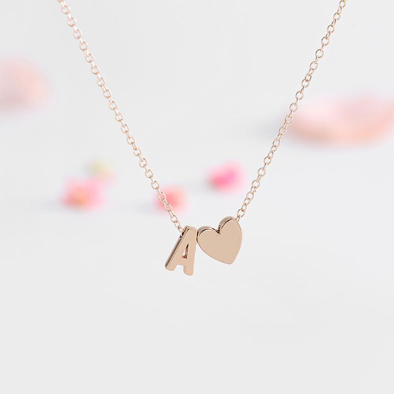 Изображение товара: Boosbiy модный бренд, ожерелье с крошечным изящным сердцем, с инициалами, с буквами, именем для женщин, красивое ювелирное изделие, подарок
