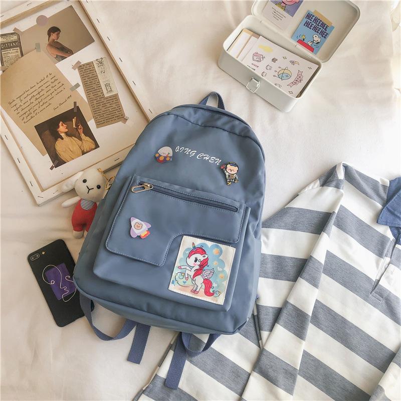 Изображение товара: Waterproof Nylon Girls School Bag New Simple Women Backpack Students Book Schoolbag For Teenage Girls Travel Rucksack