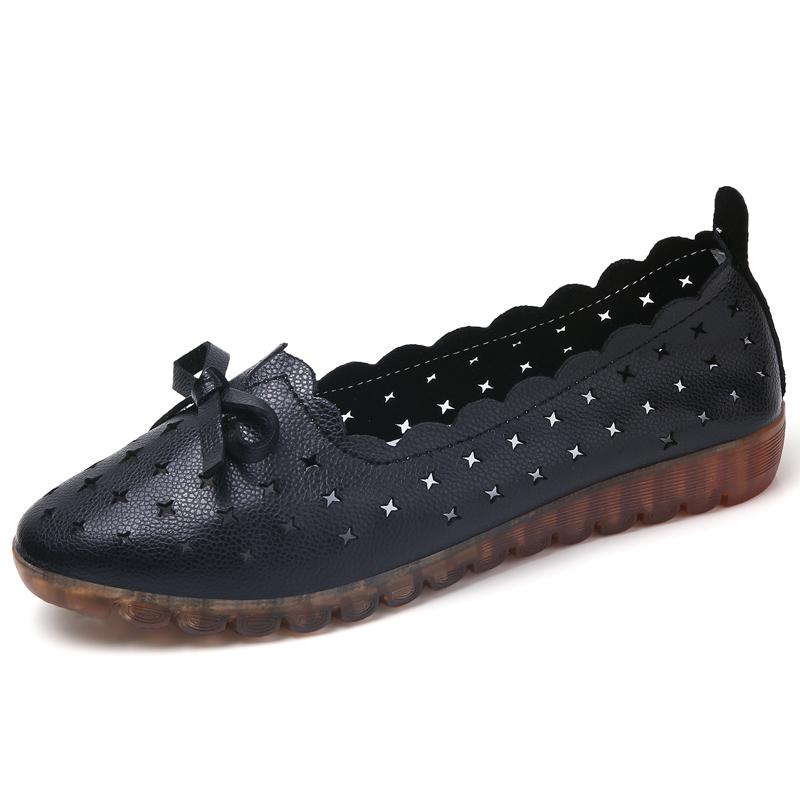 Изображение товара: Туфли-оксфорды Женские однотонные, кожаные лоферы, плоская подошва, повседневная обувь для мам, осень 2020