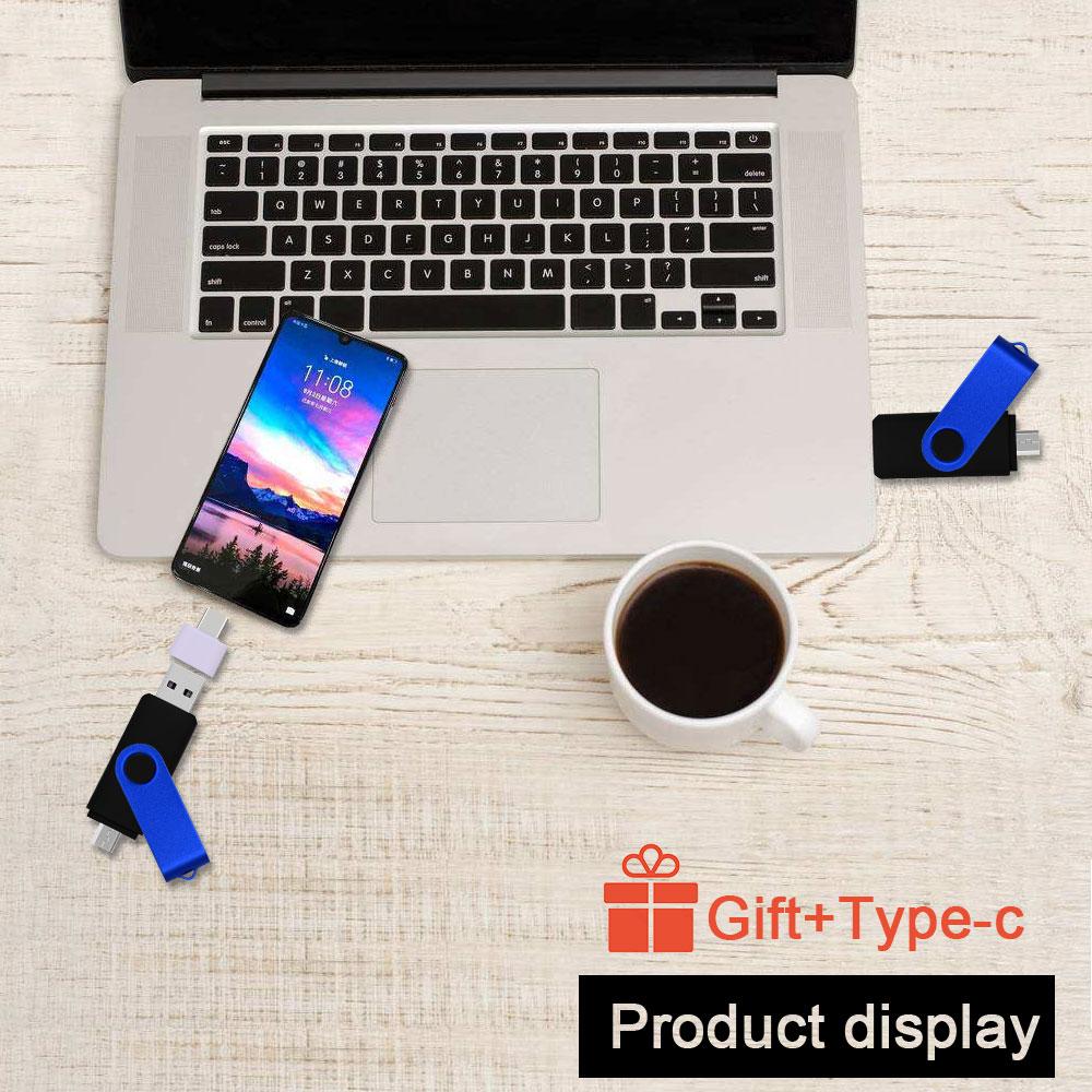 Изображение товара: 50 шт./лот высокоскоростной USB флеш-накопитель OTG флеш-накопитель 128 Гб 64 ГБ 32 ГБ 8 ГБ Флешка флэш-диск для Android Micro/PC Бесплатный логотип