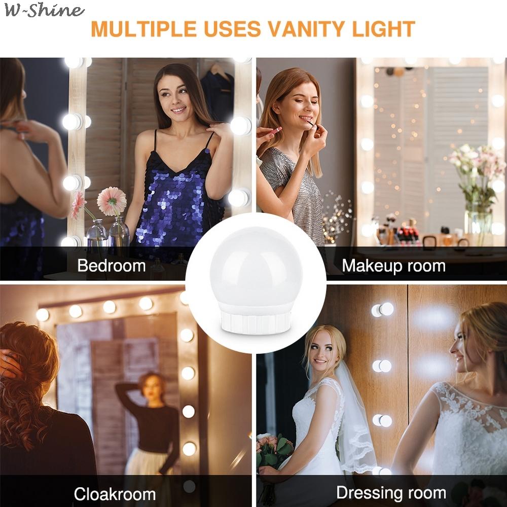 Изображение товара: Комплект ламп для зеркала для макияжа, 10 светодисветодиодный, USB-гирлянсветильник с регулируемой яркостью, косметисветильник освещение с управлением касаниями, лампа для зеркал для туалетного столика