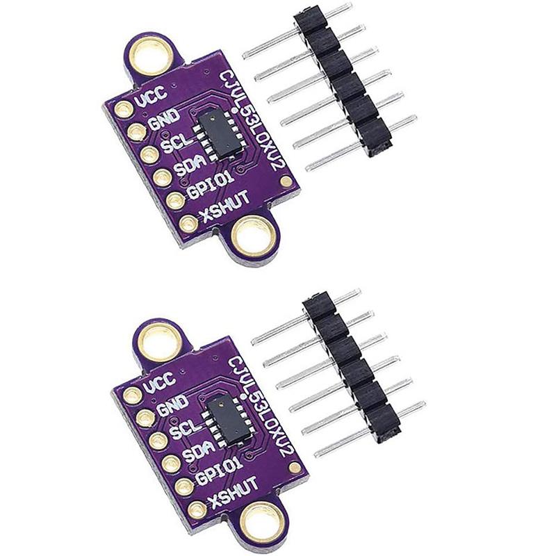 Изображение товара: 2 шт. VL53L0X модуль времени полета датчика диапазона прорыва 940Nm GY-VL53L0XV2 расстояния I2C IIC