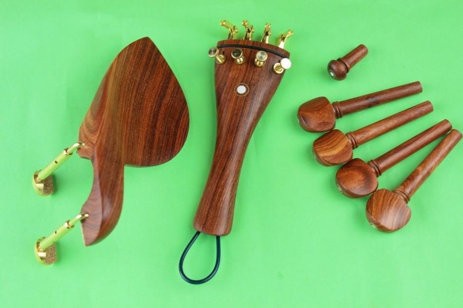 Изображение товара: Новая Luthier верхняя Роза древесина Альта части, колышки, tailpiece, chinrest, endpin