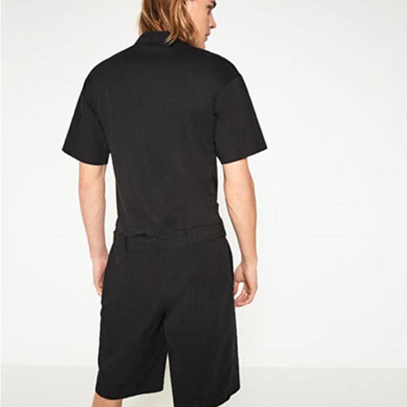 Изображение товара: Повседневный комбинезон в европейском и американском стиле, Свободный комбинезон с шортами, летние модные мужские брюки большого размера