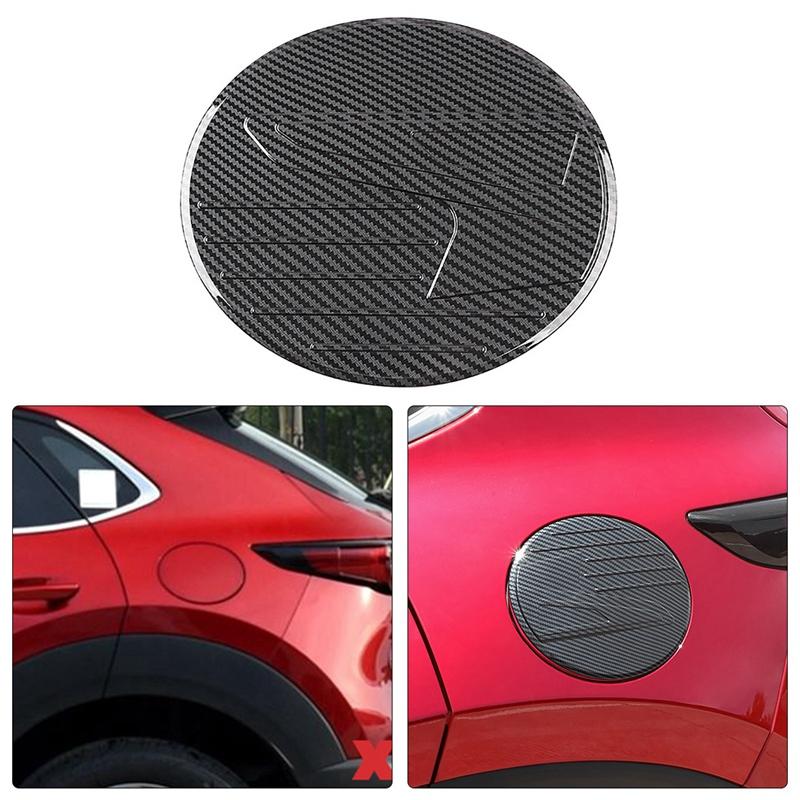 Изображение товара: Для Mazda CX-30 CX30 2020 ABS крышка из углеродного волокна для топливного бака Крышка отделка Защитная Наклейка для газового бака Стайлинг автомобиля