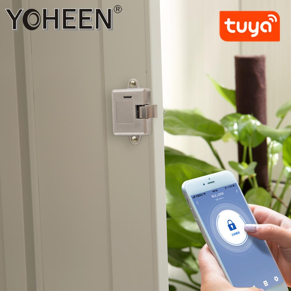 Изображение товара: YOHEEN, цинковый сплав, Bluetooth, Tuya App, электронный смарт-замок для мебели, шкафчик, замок