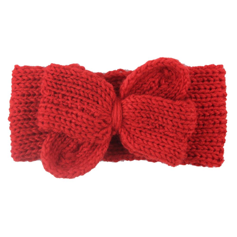 Изображение товара: Yundfly New Winter Warm Baby Girls Knitted Bows Headwrap Newborn Crochet Bowknot Headband Children Hair Accessories
