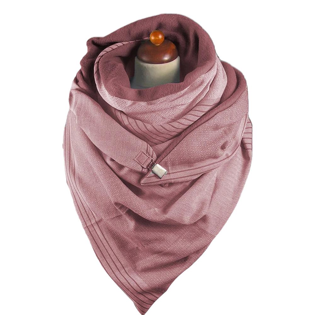 Изображение товара: Шерстяной шарф, вязаный, для велосипедной шеи, гетры, мягкие, модные, для женщин, Осень-зима, однотонный, на пуговицах, мягкий, плотный, теплый шарф, шаль