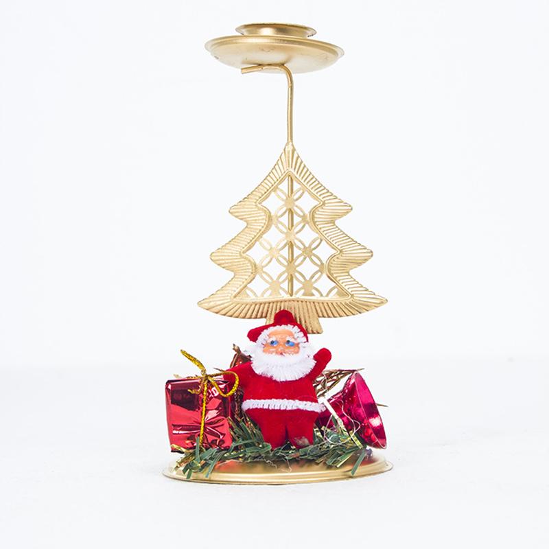 Изображение товара: 4 шт. Рождественская свеча с Сантой держатель домашние вечерние обеденный стол подсвечник декоративные украшения