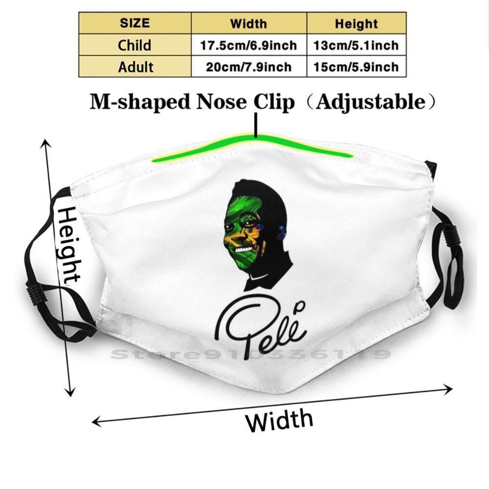 Изображение товара: Pele Футбол Бразилия плеер многоразовые рот маска для лица с фильтры для Pele Футбол Бразилия плеер Футбол