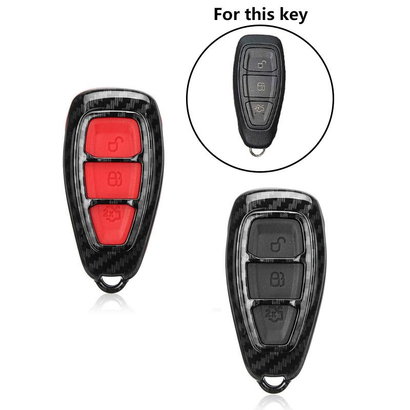 Изображение товара: Чехол для ключей из углеродного волокна с дистанционным управлением для Ford Focus MK3 MK4 Kuga escape ecosport Smart Key