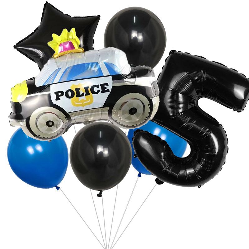 Изображение товара: Фольгированные воздушные шары в виде пожарной машины, 7 шт.