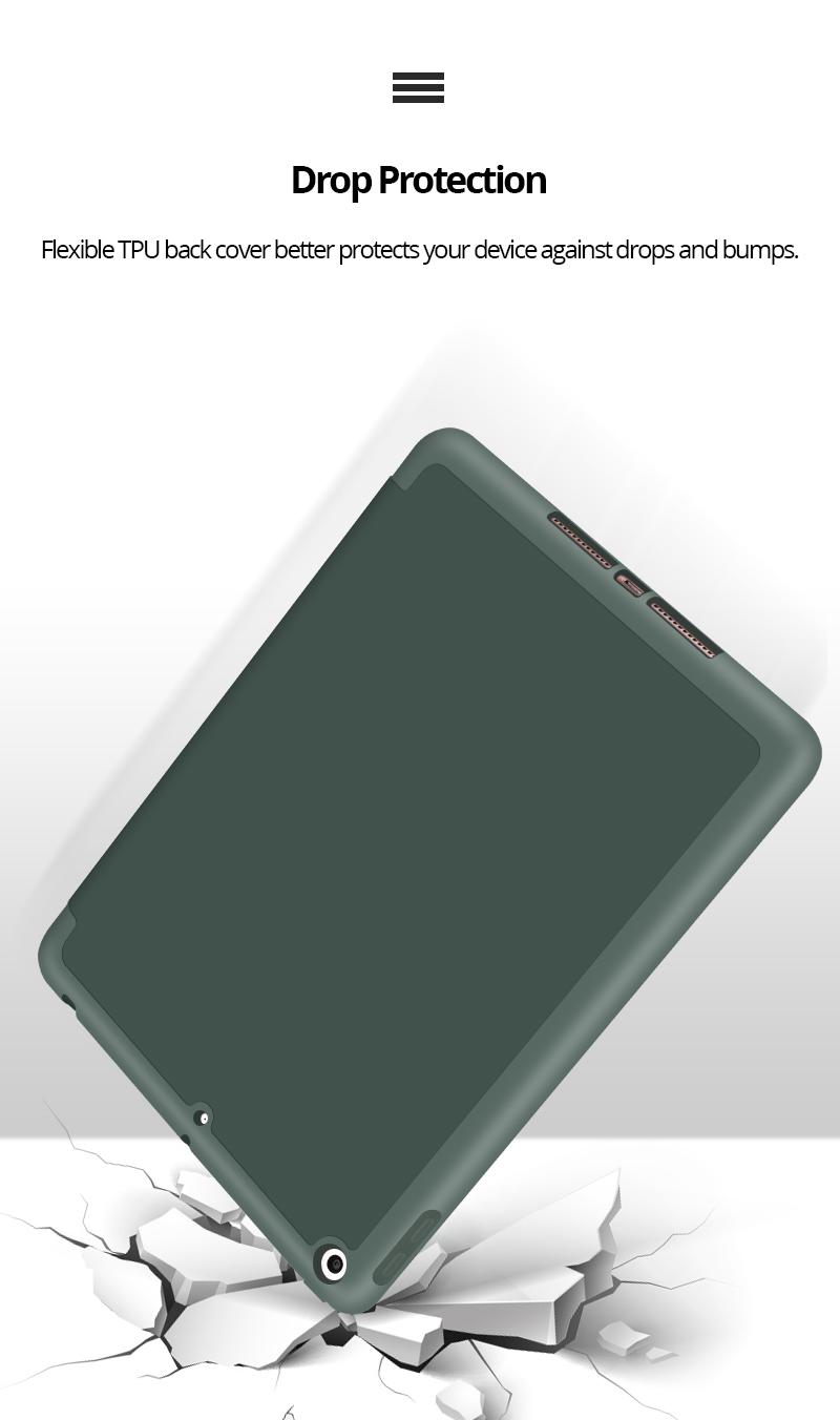 Изображение товара: Чехол для ipad 9,7 2017 A1822/A1823, умный силиконовый чехол из искусственной кожи для ipad 9,7 2018 6-го поколения Air 1 2, чехол с держателем для стилуса