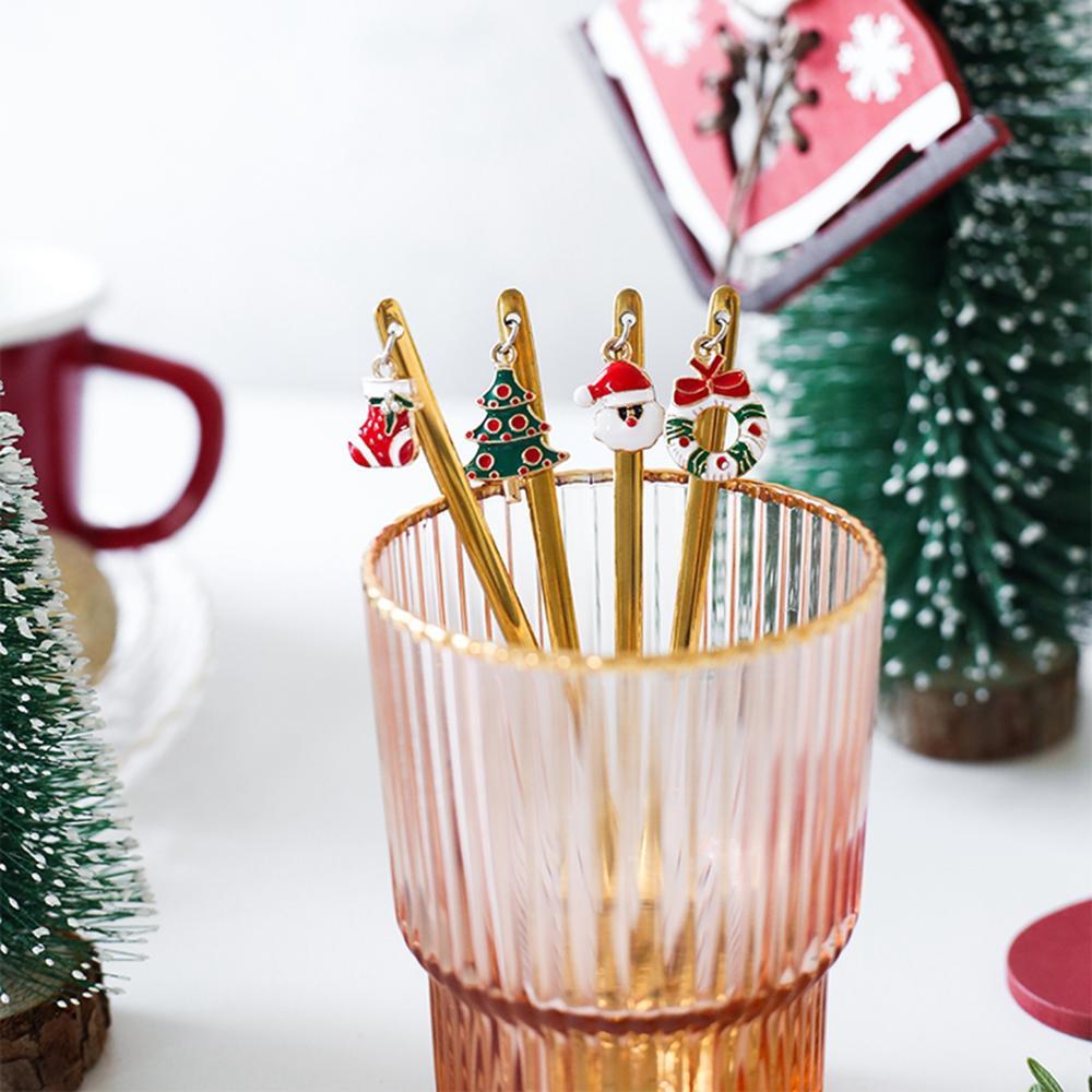 Изображение товара: Рождественская Золотая ложка, Рождественский Декор для домашнего стола, рождественские украшения, Рождество 2021, рождественские подарки, новый год 2022
