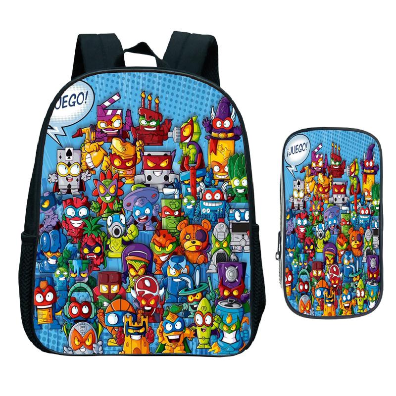 Изображение товара: Детский рюкзак Super Zings для детского сада, детский рюкзак для начальной школы, сумка для книг для малышей, подарок (комплект из 2 предметов/рюкзак + сумка для ручки)