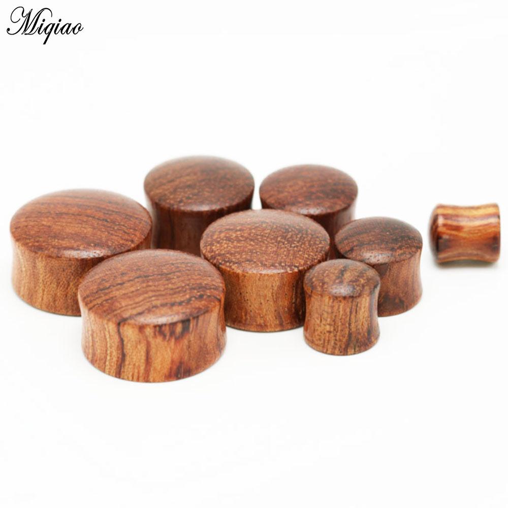 Изображение товара: Miqiao 2pcs Piercing Jewelry EAR TUNNEL Rosewood Convex Solid Wood Ear Expander New 8mm-20mm