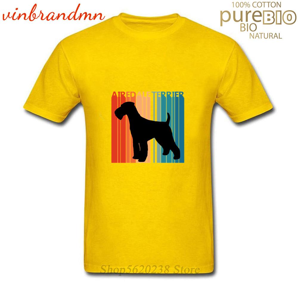 Изображение товара: Airedale футболка с фотографией терьера, забавные, милые, Airedale Terrier, графические футболки, мультяшная Футболка с принтом собаки, хипстерские футболки с животными