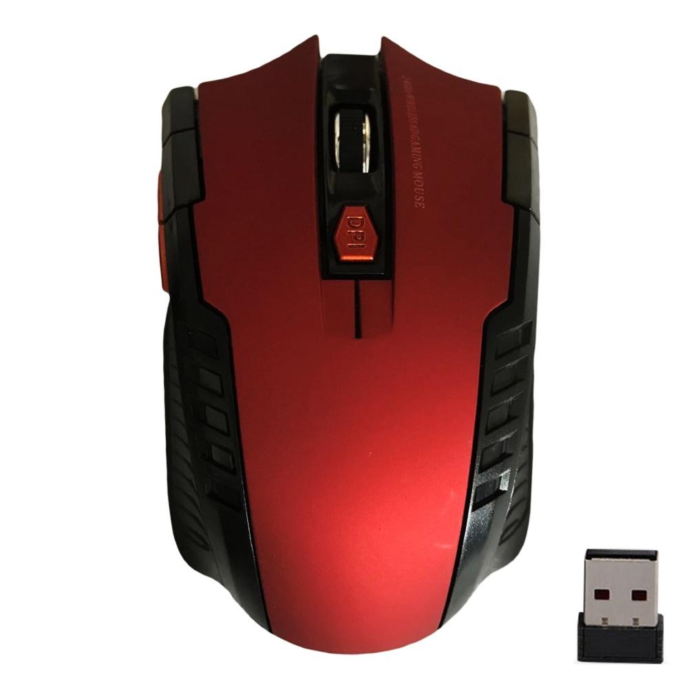 Изображение товара: Мышь компьютерная беспроводная игровая эргономичная, 6 клавиш, 1600DPI, 2,4 ГГц